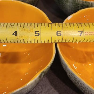 (4) Ceramic Cantaloupe Bowls