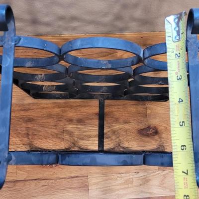 Vintage Wrought Iron Wine Rack
