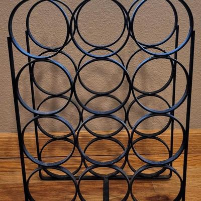 Vintage Wrought Iron Wine Rack