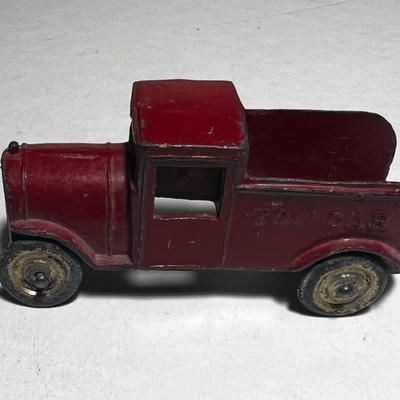 Vintage Red Truck Tow Car