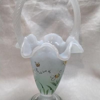 Fenton "Those Who Love the Lord Shine As The Sun" Hand Painted and Signed by J. Peyton