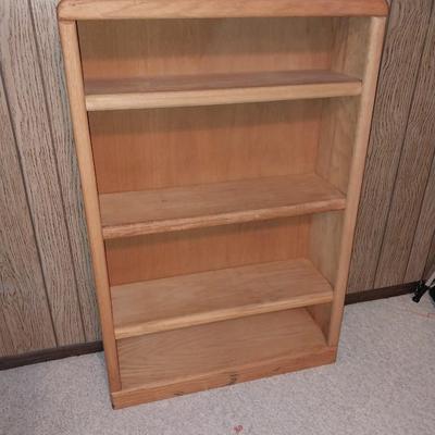 WOODEN FOUR SHELF BOOKSHELF