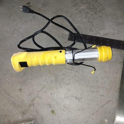 VICE CLAMP-HANDSAW-SQUARE-CRESENT WRENCHES-HAMMER-AND LIGHT