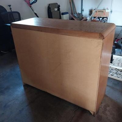 WOODEN FOUR DRAWER AND STORAGE CABINET