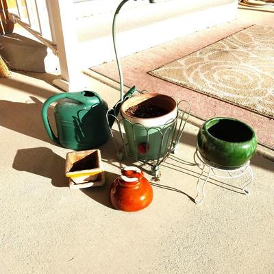 METAL FAUCET POT HOLDER-CLAY INSULATOR-WATERCAN AND POTTING POTS