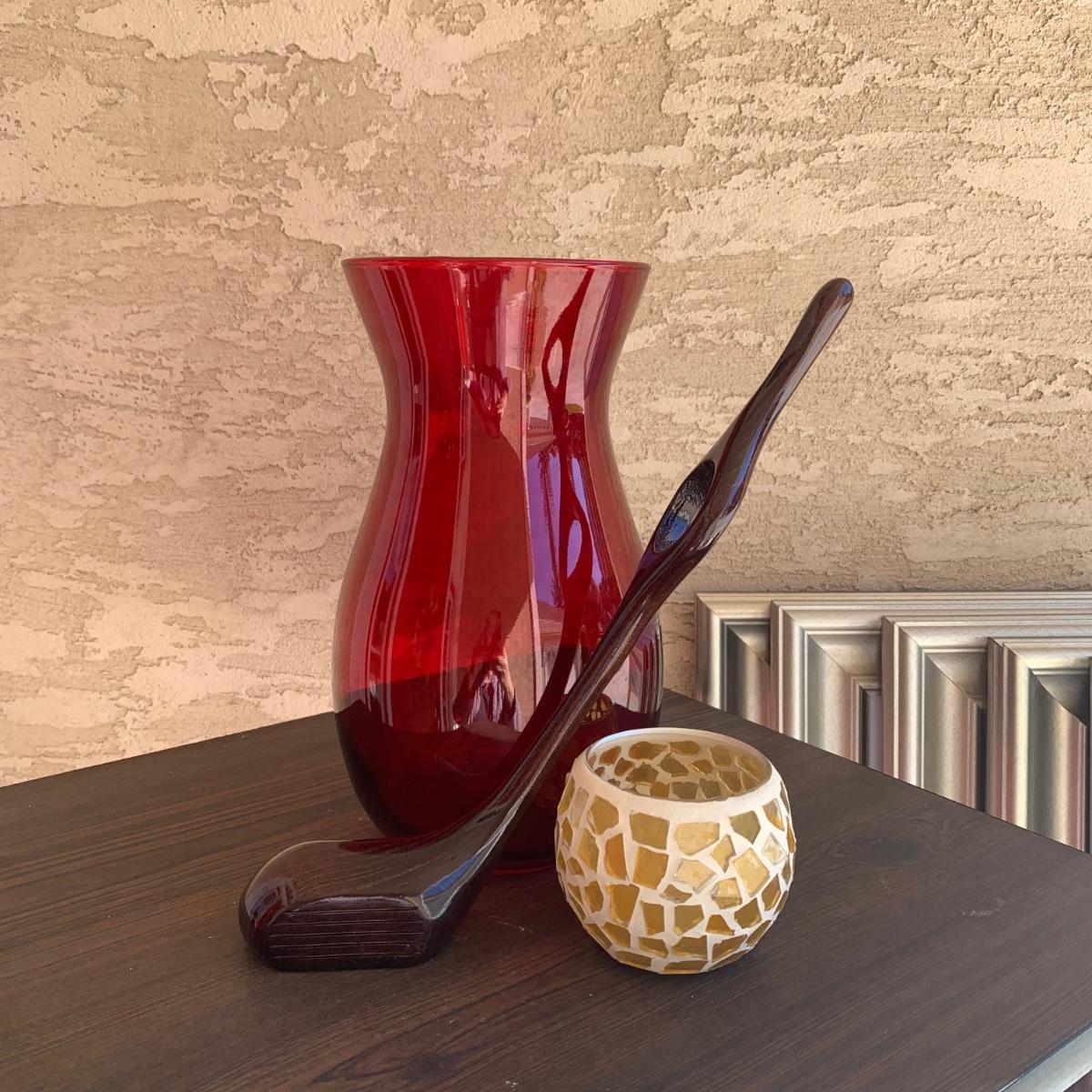 LOT 18R: Accent Table, Gold Club Wine Bottle Holder/Balancer, Holder ...