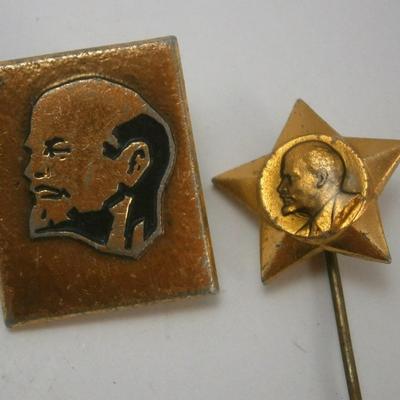 9 Vintage Russian Pins