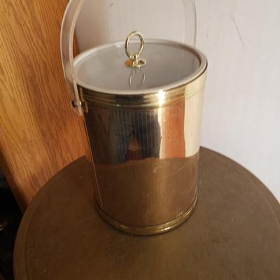 Vintage ice bucket gold color
