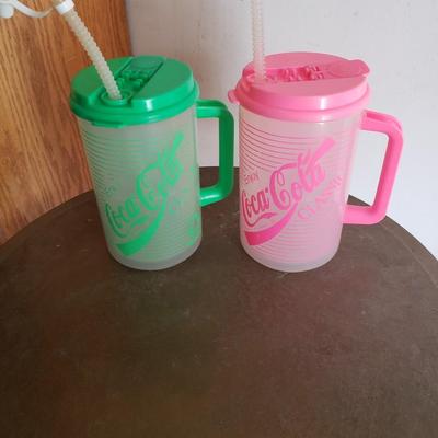 Coca-Cola vintage neon 32 oz mugs