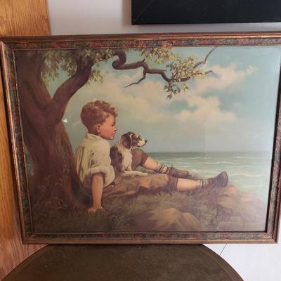 Adelaide hiebel art boy with dog