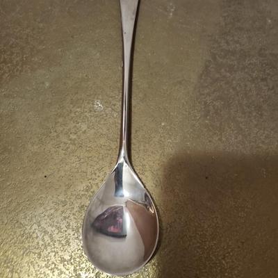 large silver plate spoon made in Italy