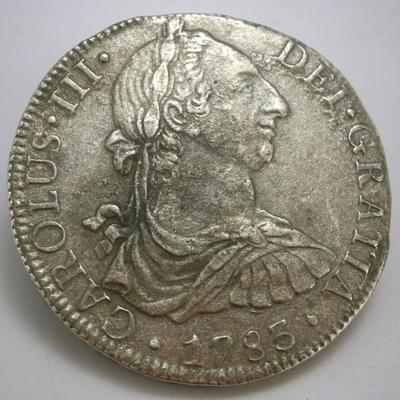 Mexico 1783 Carolus III 8 Reales Silver Coin