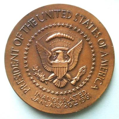1961 Bronze JFK Inaugural Medallion