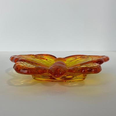-15- VIKING | Persimmon Amberina Butterfly Dish