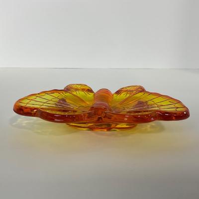 -15- VIKING | Persimmon Amberina Butterfly Dish