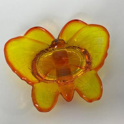 -15- VIKING | Persimmon Amberina Butterfly Dish