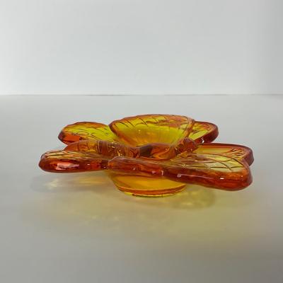 -15- VIKING | Persimmon Amberina Butterfly Dish