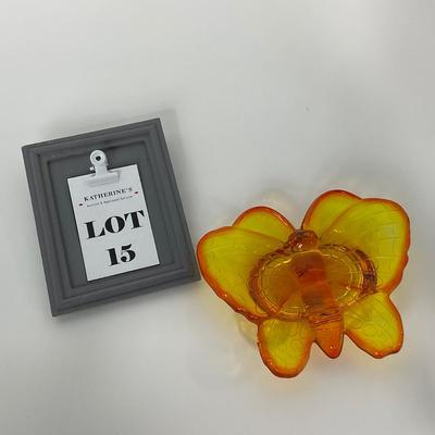 -15- VIKING | Persimmon Amberina Butterfly Dish