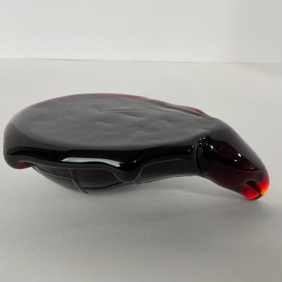 -17- UNMARKED | Ruby Red Turtle Paperweight