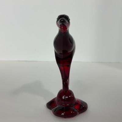 -20- HEISEY | By Dalzell Ruby Red Mallards Marked | Set Of Three