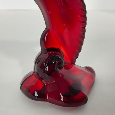 -20- HEISEY | By Dalzell Ruby Red Mallards Marked | Set Of Three