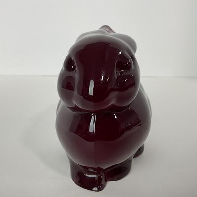 -22- HEISEY | By Dalzell Imperial Marked Ruby Red Mother Rabbit