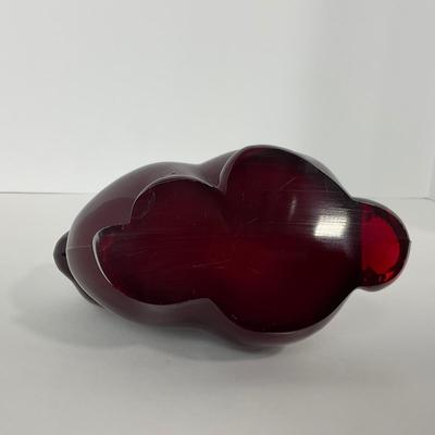 -22- HEISEY | By Dalzell Imperial Marked Ruby Red Mother Rabbit