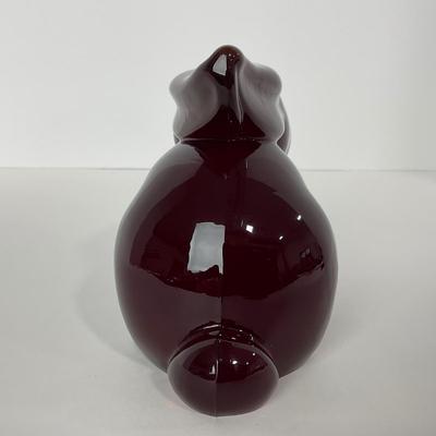 -22- HEISEY | By Dalzell Imperial Marked Ruby Red Mother Rabbit