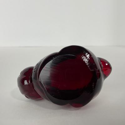 -23- HEISEY | By Dalzell Imperial Marked Ruby Red Baby Rabbits