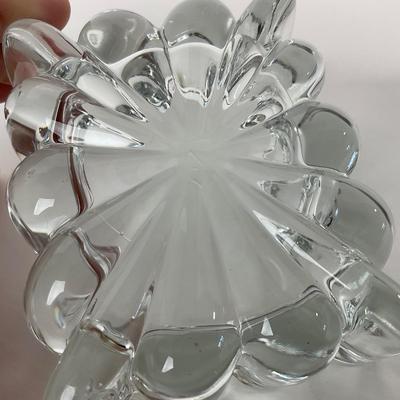 -29- HEISEY | Lidded Clear Crystal Trinket Dish