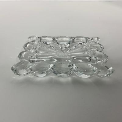 -29- HEISEY | Lidded Clear Crystal Trinket Dish