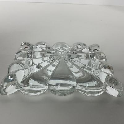 -29- HEISEY | Lidded Clear Crystal Trinket Dish