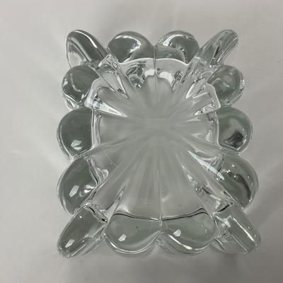 -29- HEISEY | Lidded Clear Crystal Trinket Dish