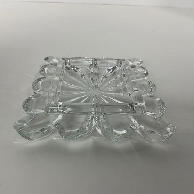 -29- HEISEY | Lidded Clear Crystal Trinket Dish