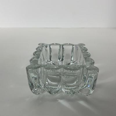 -29- HEISEY | Lidded Clear Crystal Trinket Dish