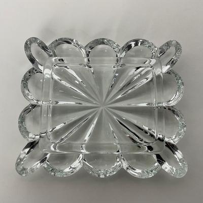 -29- HEISEY | Lidded Clear Crystal Trinket Dish