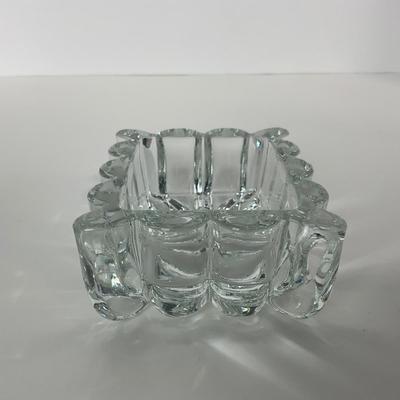 -29- HEISEY | Lidded Clear Crystal Trinket Dish