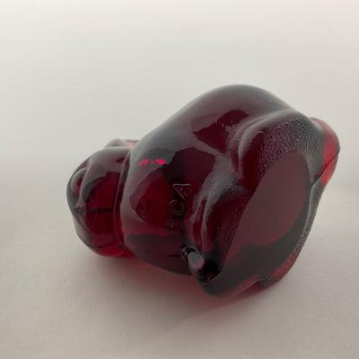 -34- HEISEY | By Dalzell Marked Ruby Red Baby Rabbit