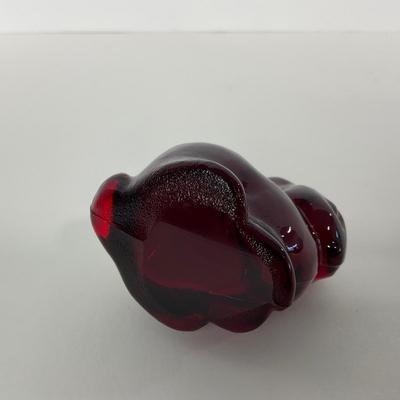 -34- HEISEY | By Dalzell Marked Ruby Red Baby Rabbit