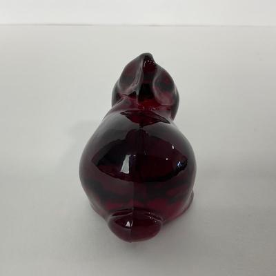 -34- HEISEY | By Dalzell Marked Ruby Red Baby Rabbit