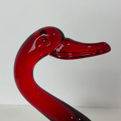-42- VIKING | Mid Century Epic Ruby Red Duck | Curved Neck