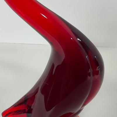 -42- VIKING | Mid Century Epic Ruby Red Duck | Curved Neck