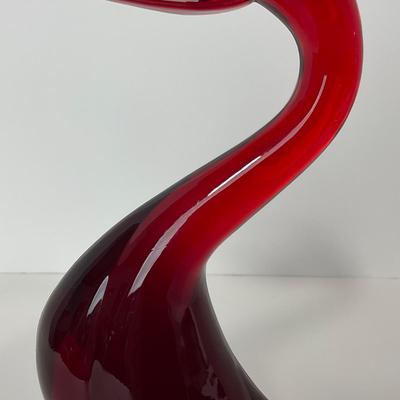 -42- VIKING | Mid Century Epic Ruby Red Duck | Curved Neck