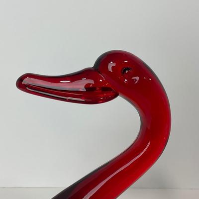 -42- VIKING | Mid Century Epic Ruby Red Duck | Curved Neck