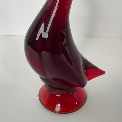 -43- VIKING | Mid Century Epic Ruby Red Duck | Stretched Neck