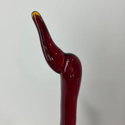 -43- VIKING | Mid Century Epic Ruby Red Duck | Stretched Neck