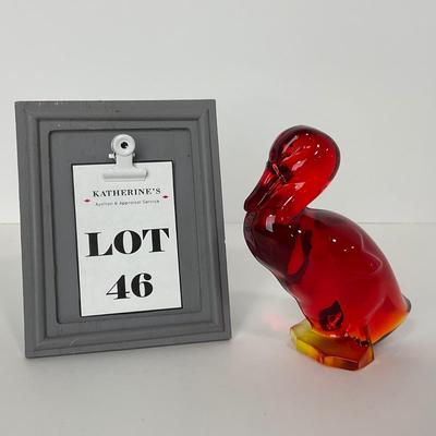 -46- VIKING | Mid Century Epic Amberina Fighting Duck | Head Up