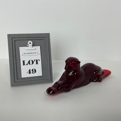 -49- HEISEY | By Mosser Imperial Ruby Red Panther
