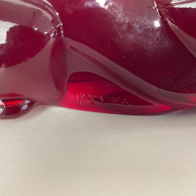 -49- HEISEY | By Mosser Imperial Ruby Red Panther