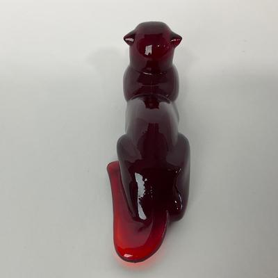 -49- HEISEY | By Mosser Imperial Ruby Red Panther